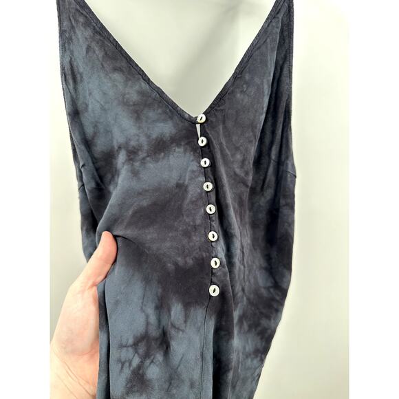 FREE PEOPLE Intimately Walkabout Tie Dye Romper Short Jumpsuit Washed Black S - Picture 5 of 10